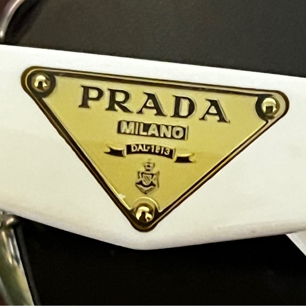 Prada Silver Mirror Sunglasses & Case with Accessories - Picture 9 of 13